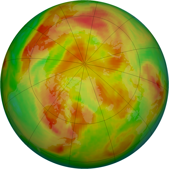 Arctic ozone map for 09 May 1987